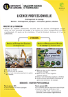 Plaquette licence professionnelle Aménagement du paysage Mention Aménagement paysagers : conception, gestion, entretie