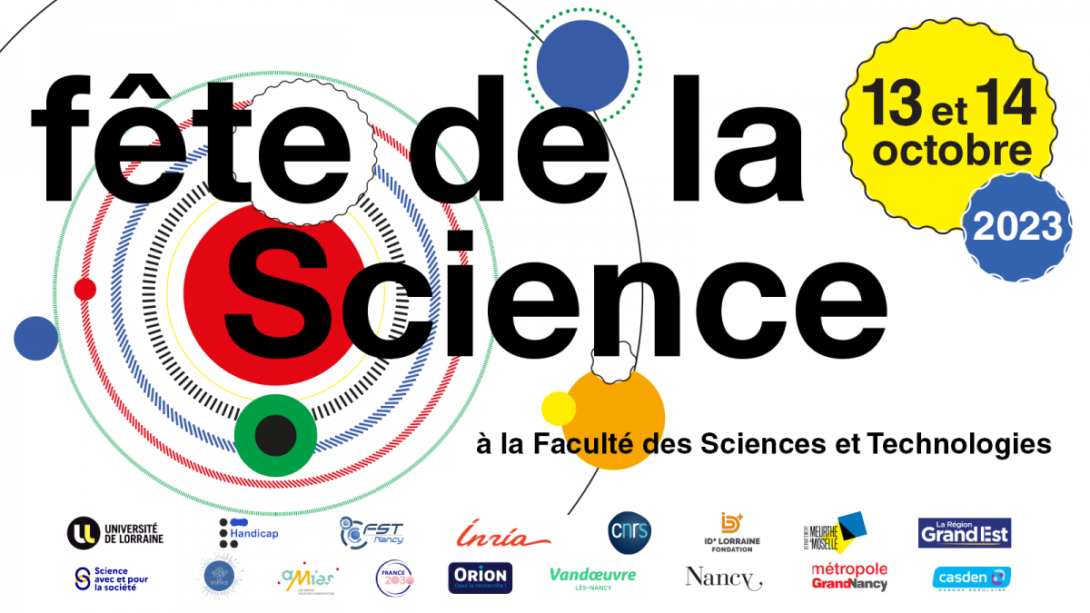 Fête de la Science vendredi 13 et samedi 14 octobre 2023 à la Faculté des Sciences et Technologies